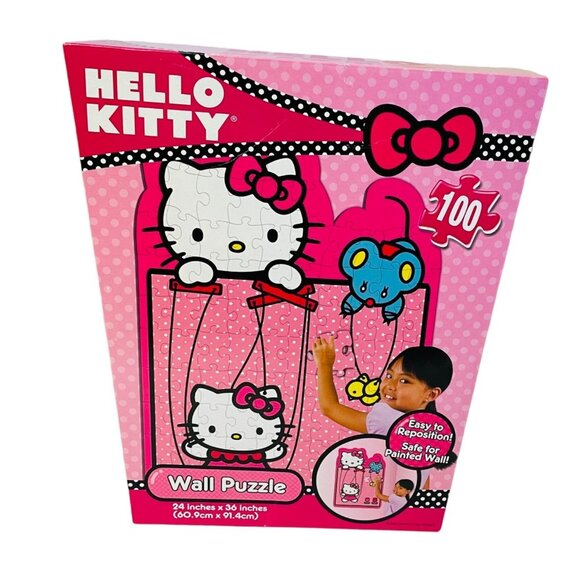 Hello Kitty 100-Piece Wall Puzzle  24" x 36"  Removable & Safe For Painted Walls - Picture 1 of 4